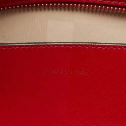 Michael Kors Red Leather Medium Walsh Tote