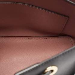 Pre Owned Michael Kors Black Leather Greenwich Bucket Bag