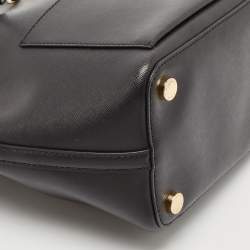 Pre Owned Michael Kors Black Leather Greenwich Bucket Bag