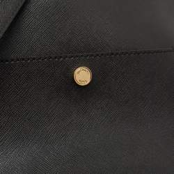 Pre Owned Michael Kors Black Leather Greenwich Bucket Bag