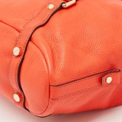 Pre Owned Michael Kors Red Leather Bedford Satchel