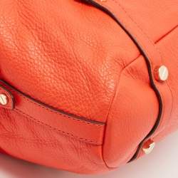 Pre Owned Michael Kors Red Leather Bedford Satchel