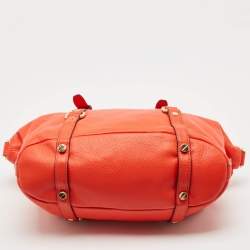 Pre Owned Michael Kors Red Leather Bedford Satchel