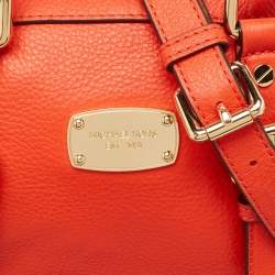 Pre Owned Michael Kors Red Leather Bedford Satchel