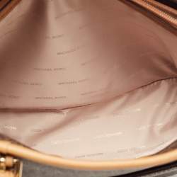Michael Kors Brown Signature Coated Canvas and Leather Ciara Tote