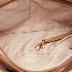 Michael Kors Brown Signature Coated Canvas and Leather Ciara Tote
