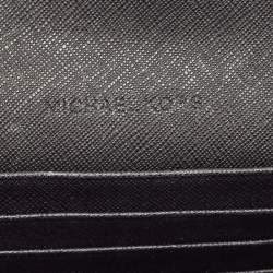 Michael Kors Black Leather Flap Wallet On Chain
