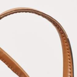 Michael Kors Brown/White Signature Coated Canvas and Leather Beck Tote
