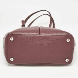 Pre Owned Michael Kors Burgundy Leather Bedford Tote