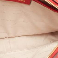 Michael Kors Red Leather Jet Set Camera Crossbody Bag