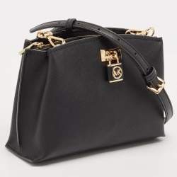 Pre Owned Michael Kors Black Leather Ruby Crossbody Bag