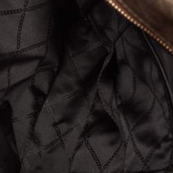 Michael Kors Brown Signature Coated Canvas and Leather Medium Rhea Backpack