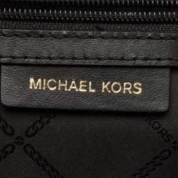 Michael Kors Brown Signature Coated Canvas and Leather Medium Rhea Backpack