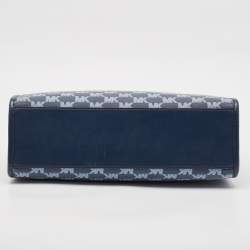 Pre Owned Michael Kors Blue Signature Denim Medium Mirella Tote