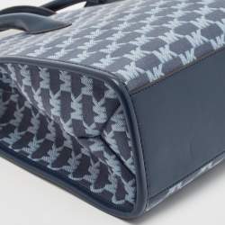 Pre Owned Michael Kors Blue Signature Denim Medium Mirella Tote