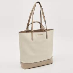 Michael Kors Beige/Cream Leather Large Kelli Tote