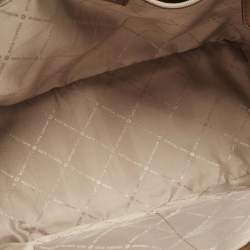 Michael Kors Brown/White Signature Coated Canvas Jet Set Travel Tote