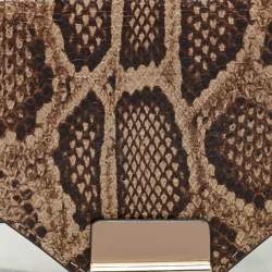 Michael Kors Beige Python Embossed Leather and PVC Sloan Top Handle Bag
