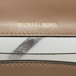 Michael Kors Beige Python Embossed Leather and PVC Sloan Top Handle Bag