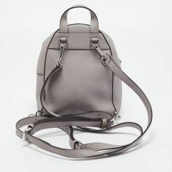 Michael Kors Grey Perforated Quilted Leather Mini Rhea Backpack