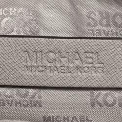 Michael Kors Grey Perforated Quilted Leather Mini Rhea Backpack