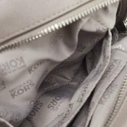 Michael Kors Grey Perforated Quilted Leather Mini Rhea Backpack