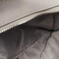 Michael Kors Grey Perforated Quilted Leather Mini Rhea Backpack