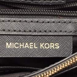 Pre Owned Michael Kors Black Leather Small Cynthia Tote