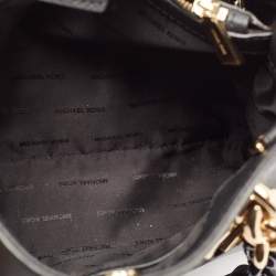 Pre Owned Michael Kors Black Leather Small Cynthia Tote