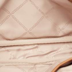 Michael Kors White/Brown Signature Coated Canvas Jet Set Travel Pouch