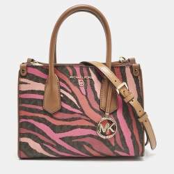 Michael Kors Multicolor Coated Canvas and Leather Small Maple Tote