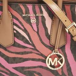 Michael Kors Multicolor Coated Canvas and Leather Small Maple Tote