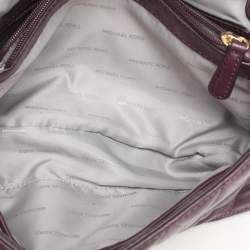 Micheal Kors Purple Leather Large Sloan Shoulder Bag