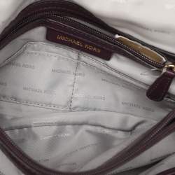 Micheal Kors Purple Leather Large Sloan Shoulder Bag