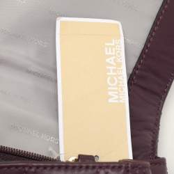Micheal Kors Purple Leather Large Sloan Shoulder Bag