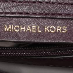 Micheal Kors Purple Leather Large Sloan Shoulder Bag