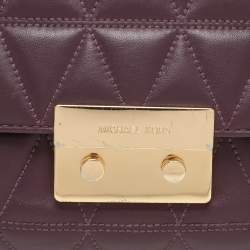 Micheal Kors Purple Leather Large Sloan Shoulder Bag