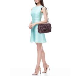 Micheal Kors Purple Leather Large Sloan Shoulder Bag