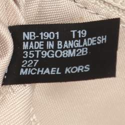 Michael Kors Brown Coated Canvas and Leather Medium Mott Tote