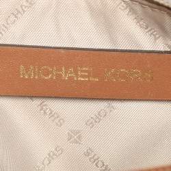 Michael Kors Brown Coated Canvas and Leather Medium Mott Tote
