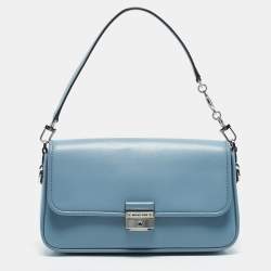 Michael Kors Pale Blue Leather Bradshaw Small Shoulder Bag
