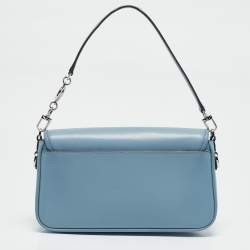 Michael Kors Pale Blue Leather Bradshaw Small Shoulder Bag