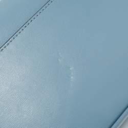 Michael Kors Pale Blue Leather Bradshaw Small Shoulder Bag