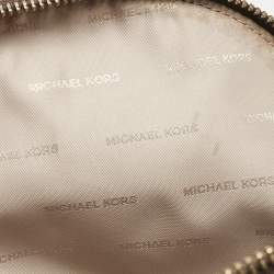 Michael Kors Brown Signature Coated Canvas and Leather Medium Rhea Backpack