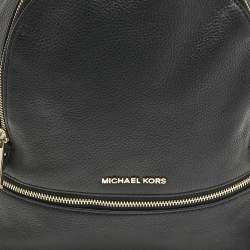 Michael Kors Black Leather Small Rhea Backpack
