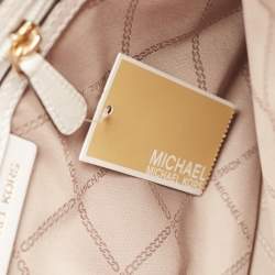 Michael Kors White Leather Large Luisa Messenger Bag