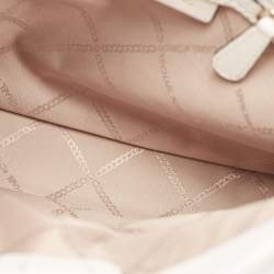 Michael Kors White Leather Large Luisa Messenger Bag