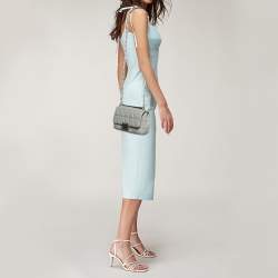 Pre Owned Michael Kors Grey Leather Small Sloan Crossbody Bag