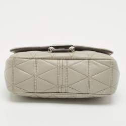 Pre Owned Michael Kors Grey Leather Small Sloan Crossbody Bag