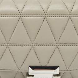 Pre Owned Michael Kors Grey Leather Small Sloan Crossbody Bag